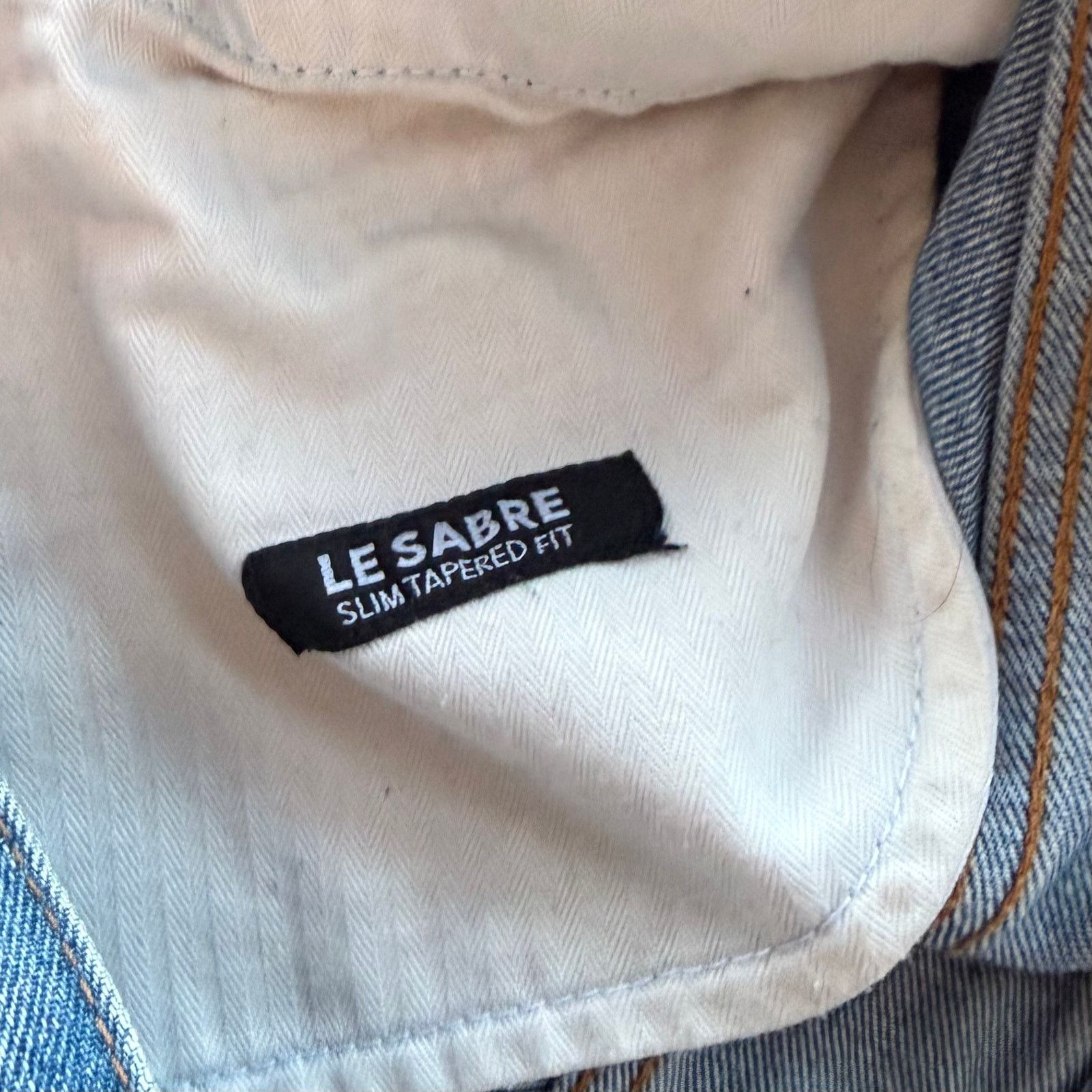 Prps PRPS: Men's Le Sabre Fit Rainbow Paint Ripped Jeans - Size US 29 - 9 Thumbnail