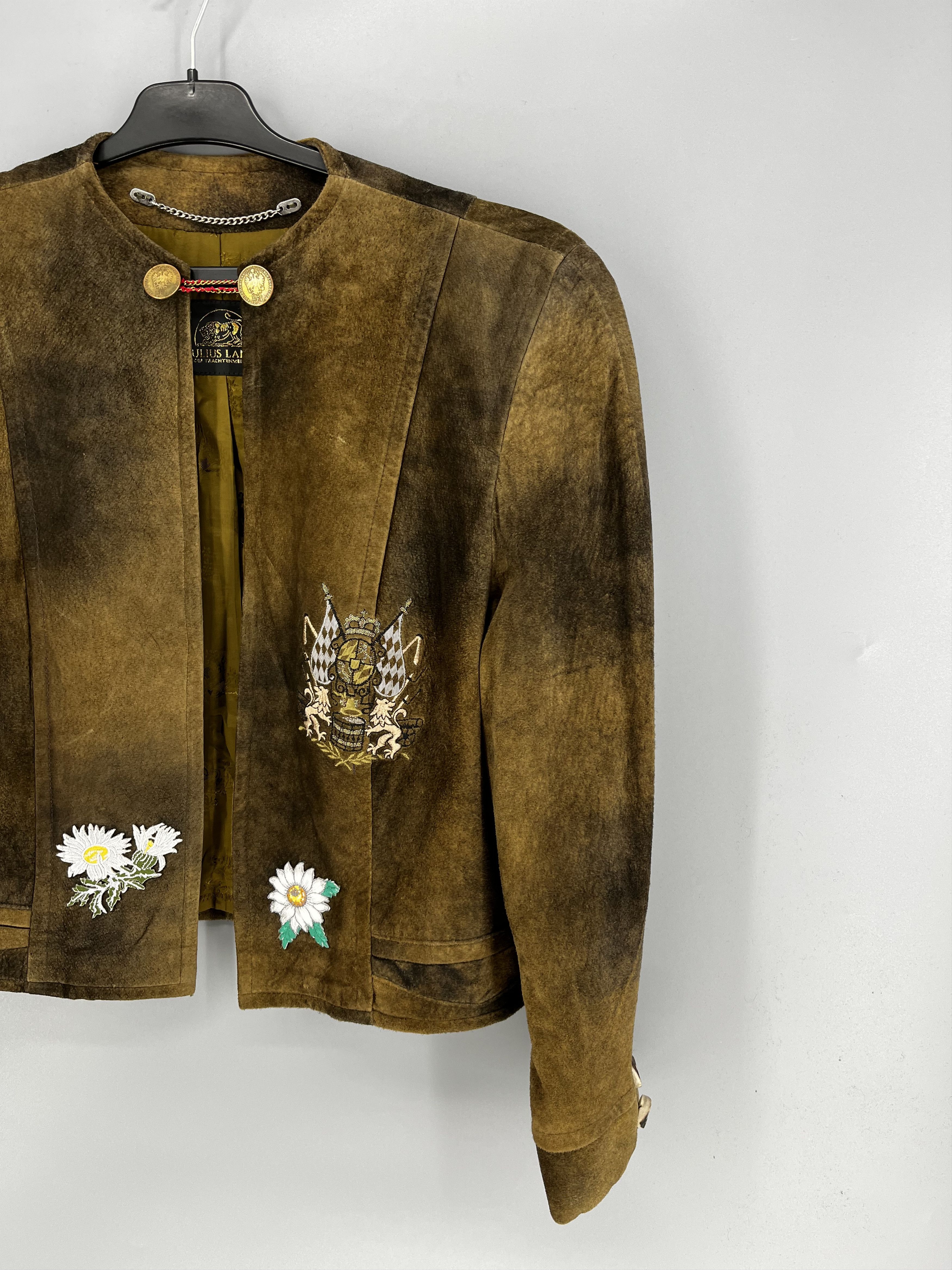 Vintage Vintage Julius Lang Bavarian Leather Jacket Trachten Style Size S / US 4 / IT 40 - 5 Thumbnail