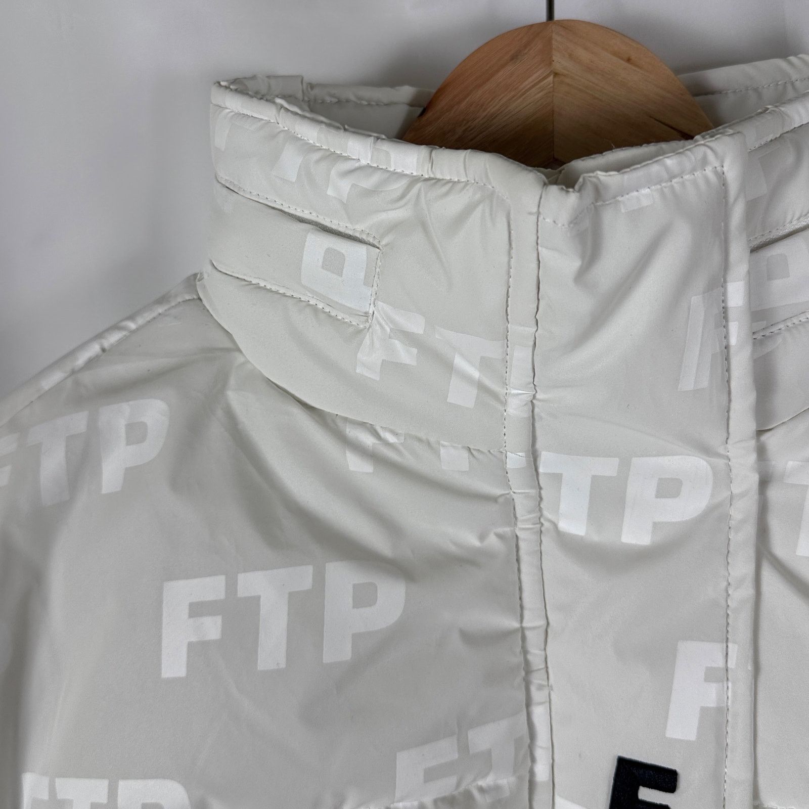 Fuck The Population FTP White Reflective Puffer Trench Coat Size US L / EU 52-54 / 3 - 3 Thumbnail
