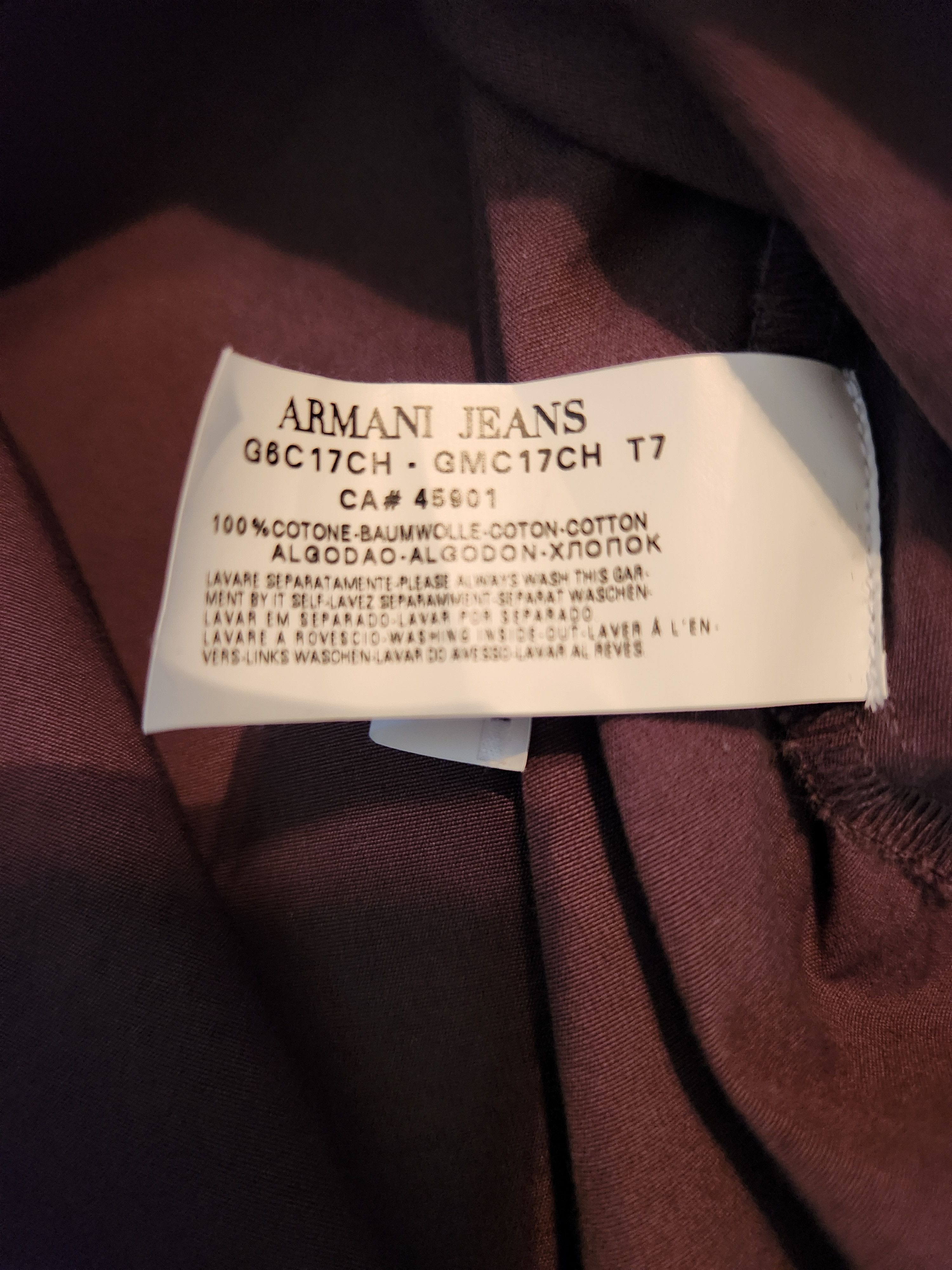 Armani 100% Cotton Brown Long Sleeve Shirt Size US M / EU 48-50 / 2 - 4 Thumbnail
