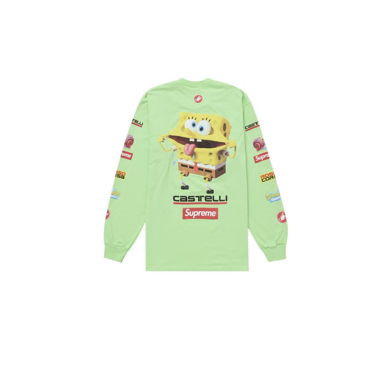 Supreme Supreme Spongebob Castel Racing L/S Tee Lime Green Size: M Size US M / EU 48-50 / 2 - 2 Thumbnail