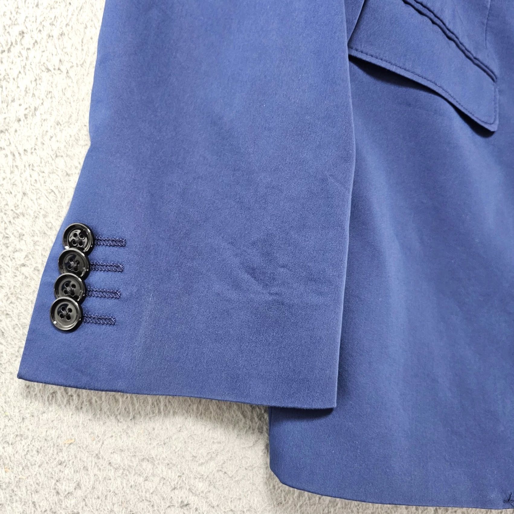 Express Express Blazer Mens Slim Fit 40R Blue Cotton Polyester 2 Button Single-Breasted Notch Lapel Jacket Style Blazer Size 40R - 2 Thumbnail