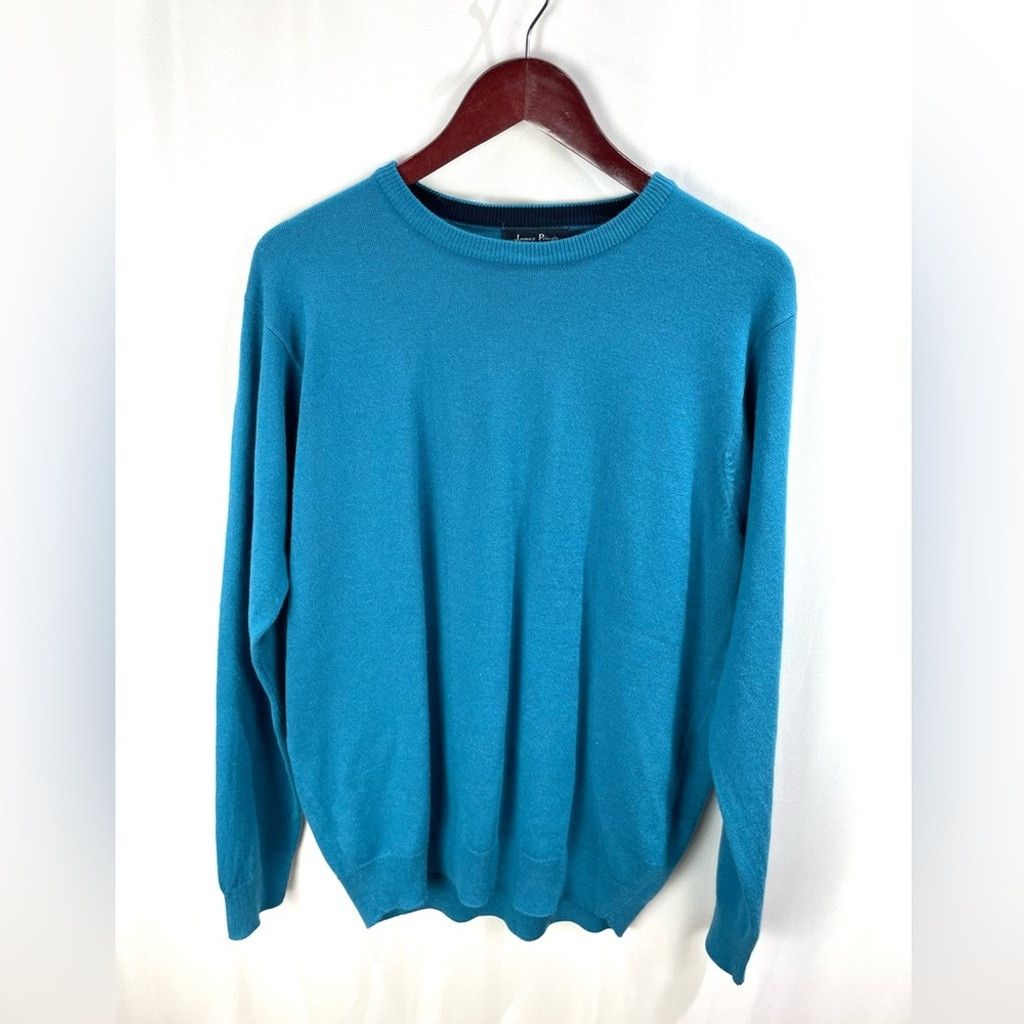 Pringle Of Scotland James Pringle Easy Care Teal Crewneck Jumper Sweater Size M Size US M / EU 48-50 / 2 - 2 Thumbnail