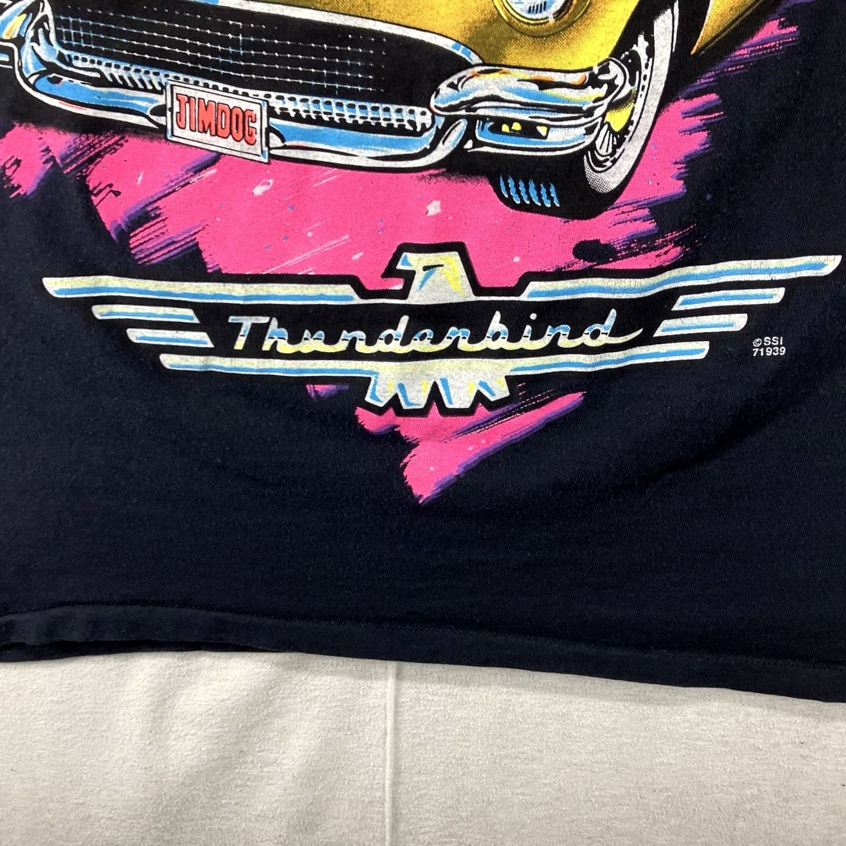 Ford VINTAGE Bird Of Prey Ford Thunderbird Neon Shirt Size L Men Black Graphic Print Car 90s T-Shirt Size US L / EU 52-54 / 3 - 5 Thumbnail