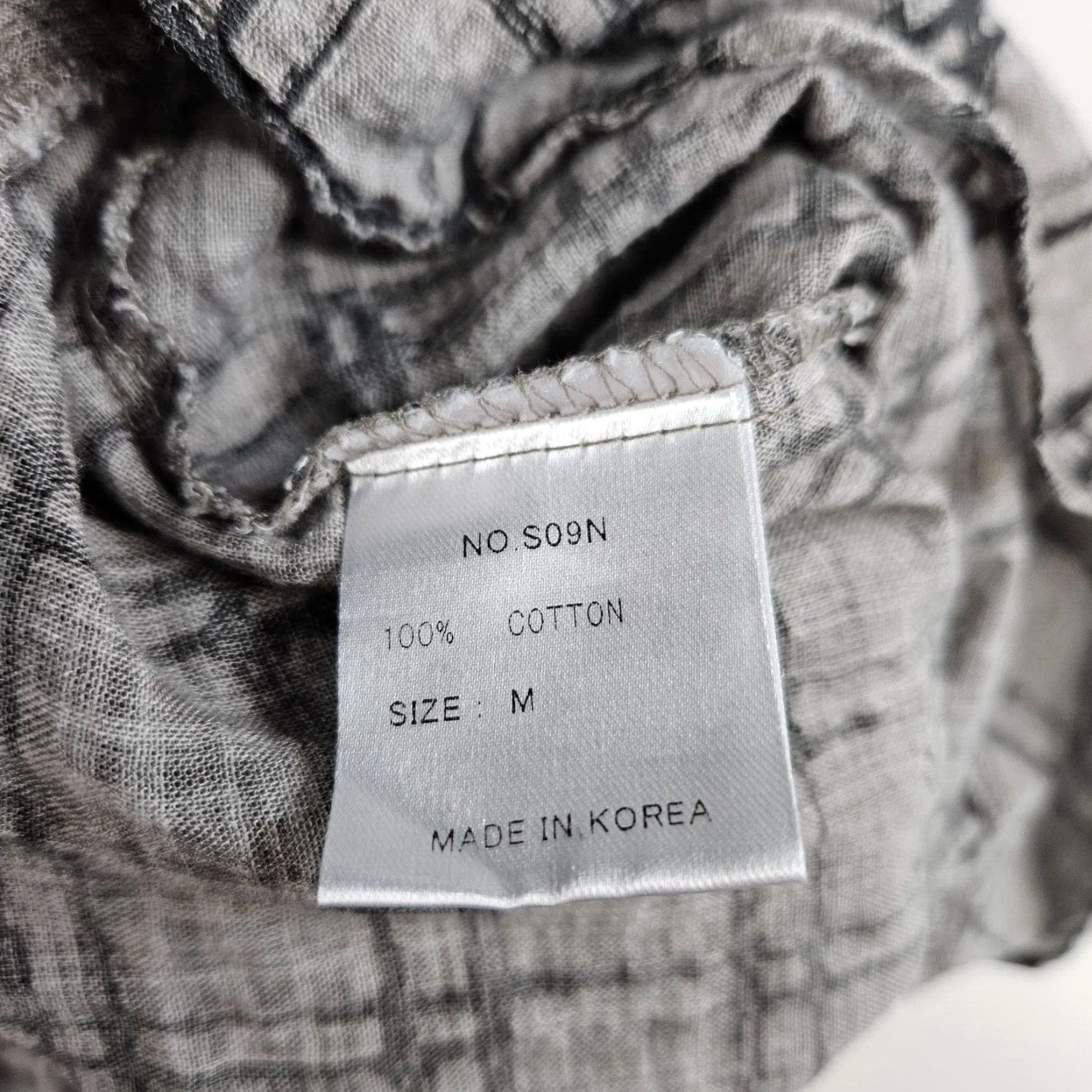 Vintage Terra SJ Apparel Womens Top Sz Medium Gray 3/4 Sleeve Collared Cotton Shirt Blouse Mens? Size M / US 6-8 / IT 42-44 - 5 Thumbnail
