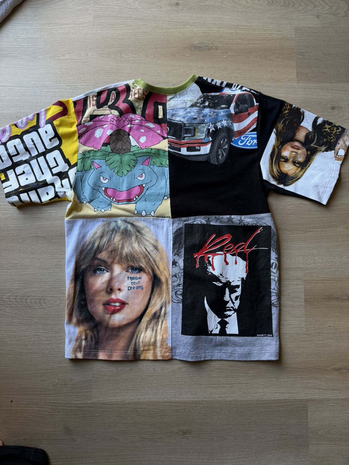 Asspizza Asspizza Patchwork Panel Multi Logo Tee Shirt 2024 Size US XXL / EU 58 / 5 - 2 Thumbnail