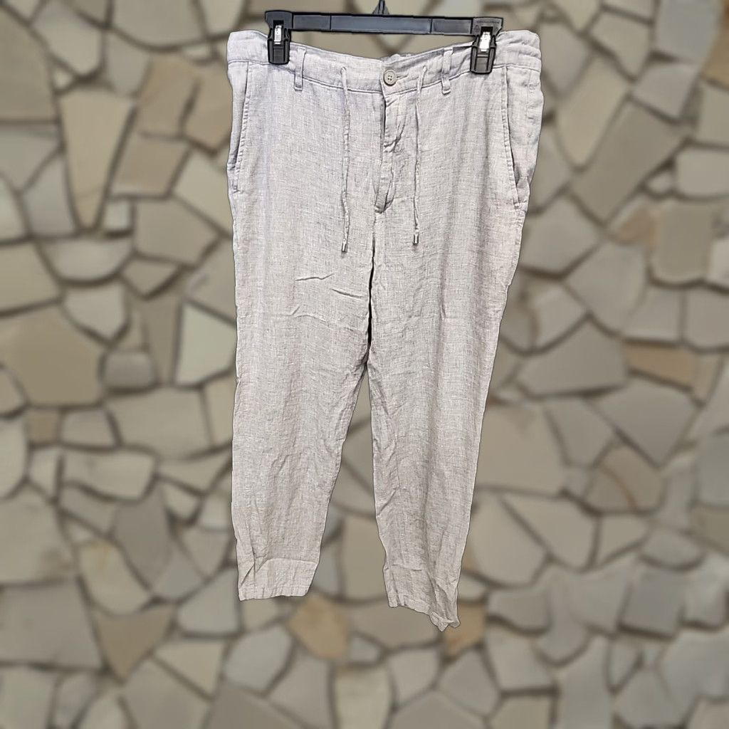 Lcw Vision Gray Front Zipper Draw String Slim Fit Size 32 Womens Pants