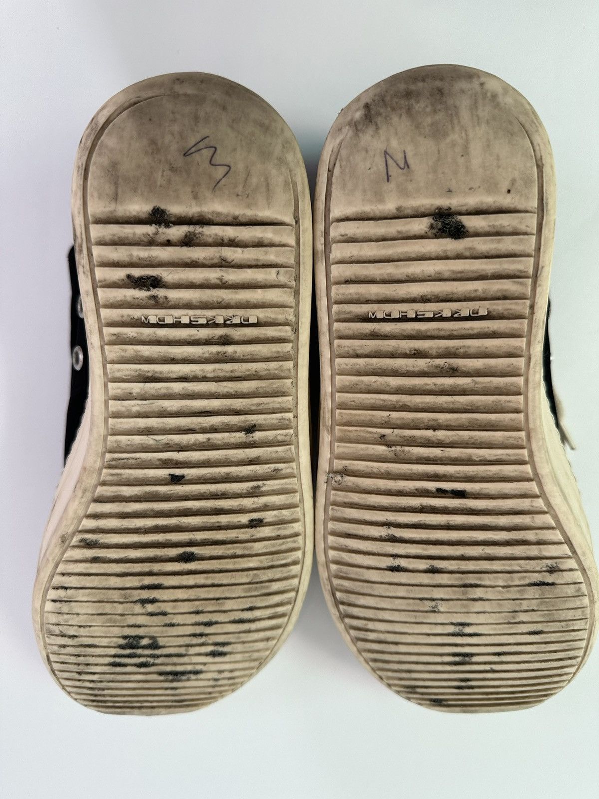 Rick Owens Rick Owens DRKSHDW Black white Cotton Nylon low sneaker US10 Size US 7.5 / EU 40-41 - 13 Thumbnail