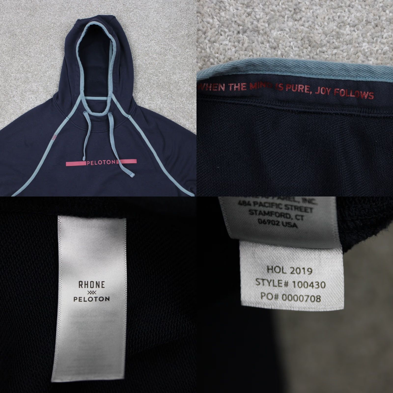 Rhone Rhone x Peloton Hoodie Men XL Blue Athleisure Biking Cycling Spin L/S Sweatshirt Size US XL / EU 56 / 4 - 8 Thumbnail