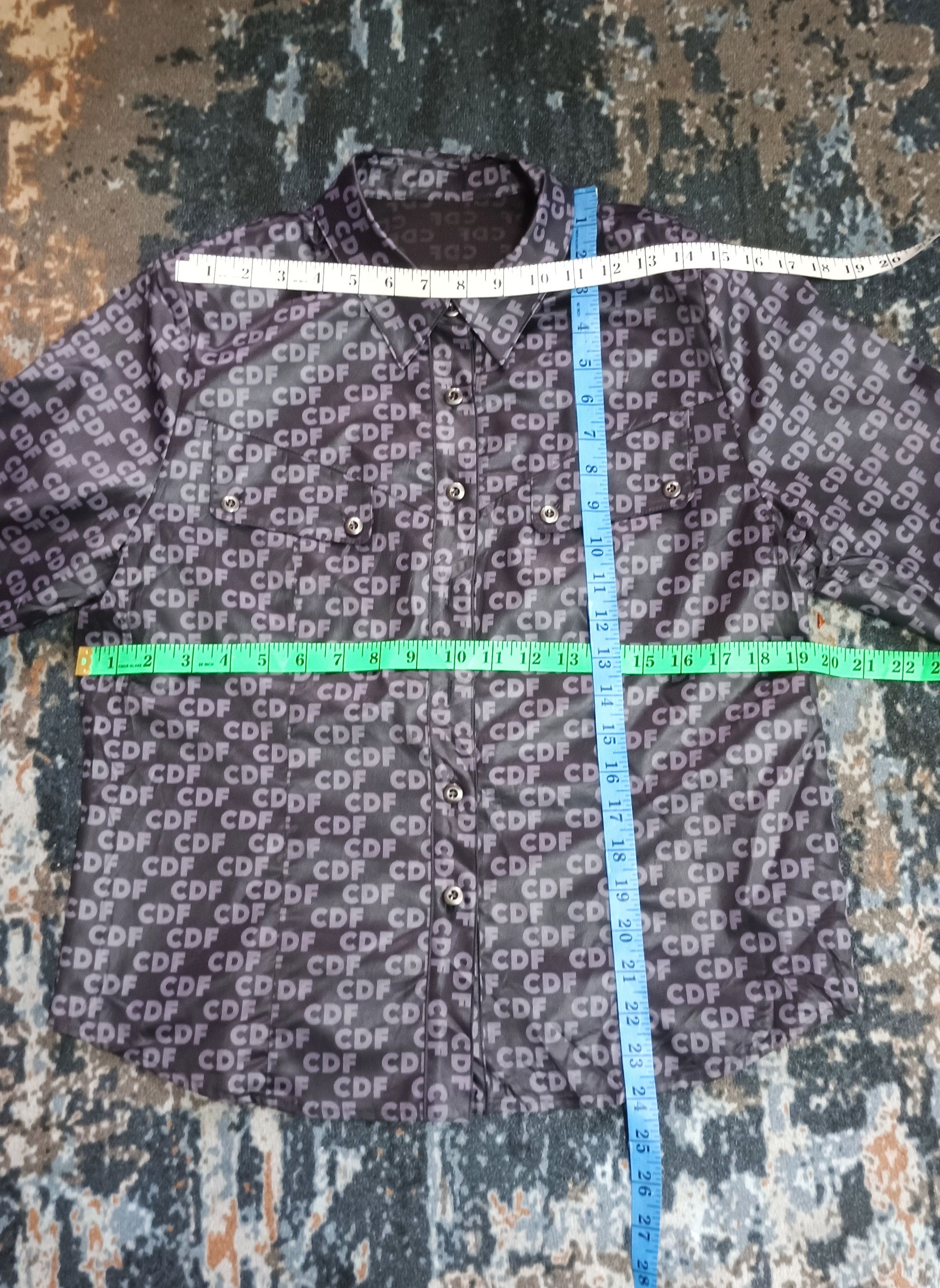 Japanese Brand Jil Anon CDF Overprint Button Up Shirt Size M / US 6-8 / IT 42-44 - 12 Thumbnail