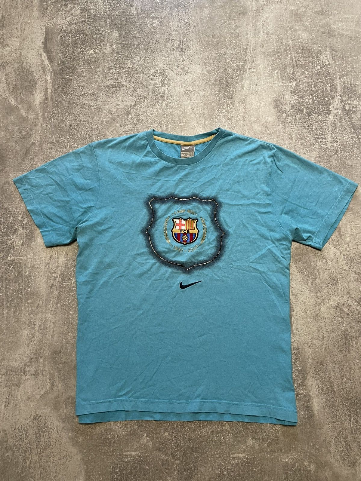 Nike × Vintage Vintage Nike F.C Barcelona T-Shirt Size US L / EU 52-54 / 3 - 1 Thumbnail