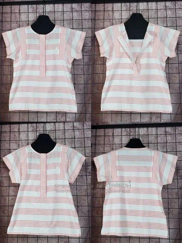 Dior Dior Pink Striped Cotton Short Sleeve T. Size S / US 4 / IT 40 - 1 Thumbnail