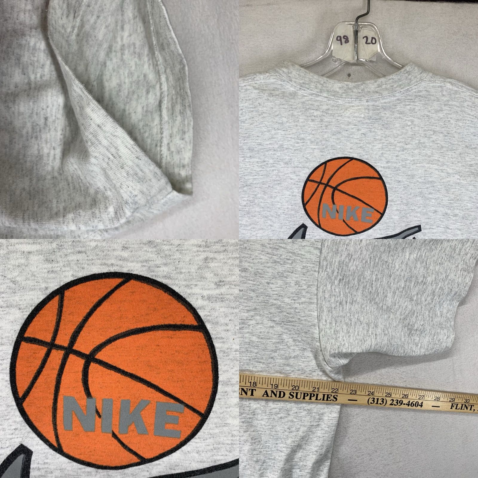 Vintage VINTAGE Looney Tunes T-Shirt Graphic Print 1997 Bugs Bunny Michael Jordan Gray L Men Crew Neck Short Sleeve Size US L / EU 52-54 / 3 - 9 Thumbnail