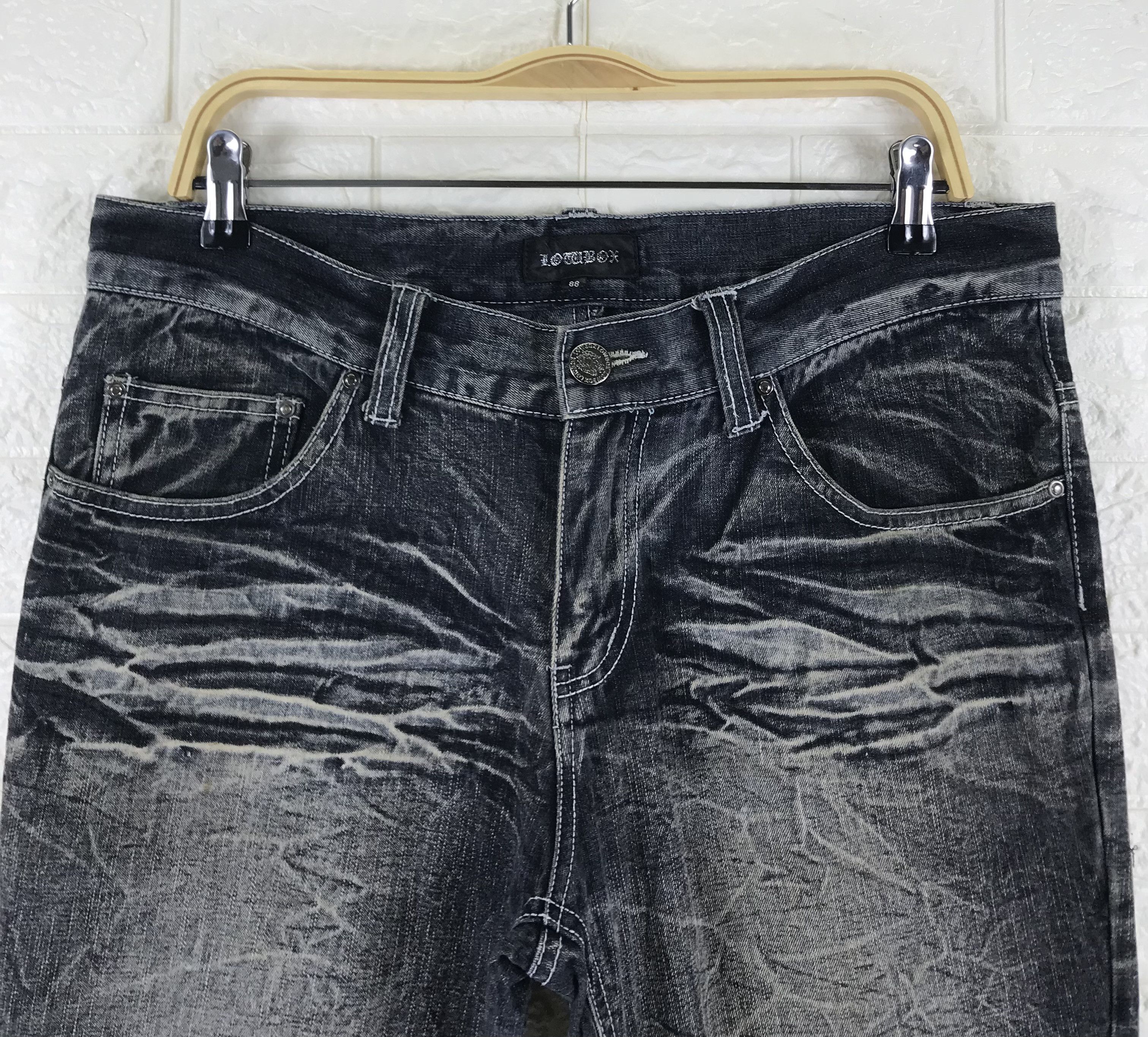 LOWBOX Lowbox Japan Claw Mark Distressed Faded Black Jeans Size US 34 / EU 50 - 2 Thumbnail