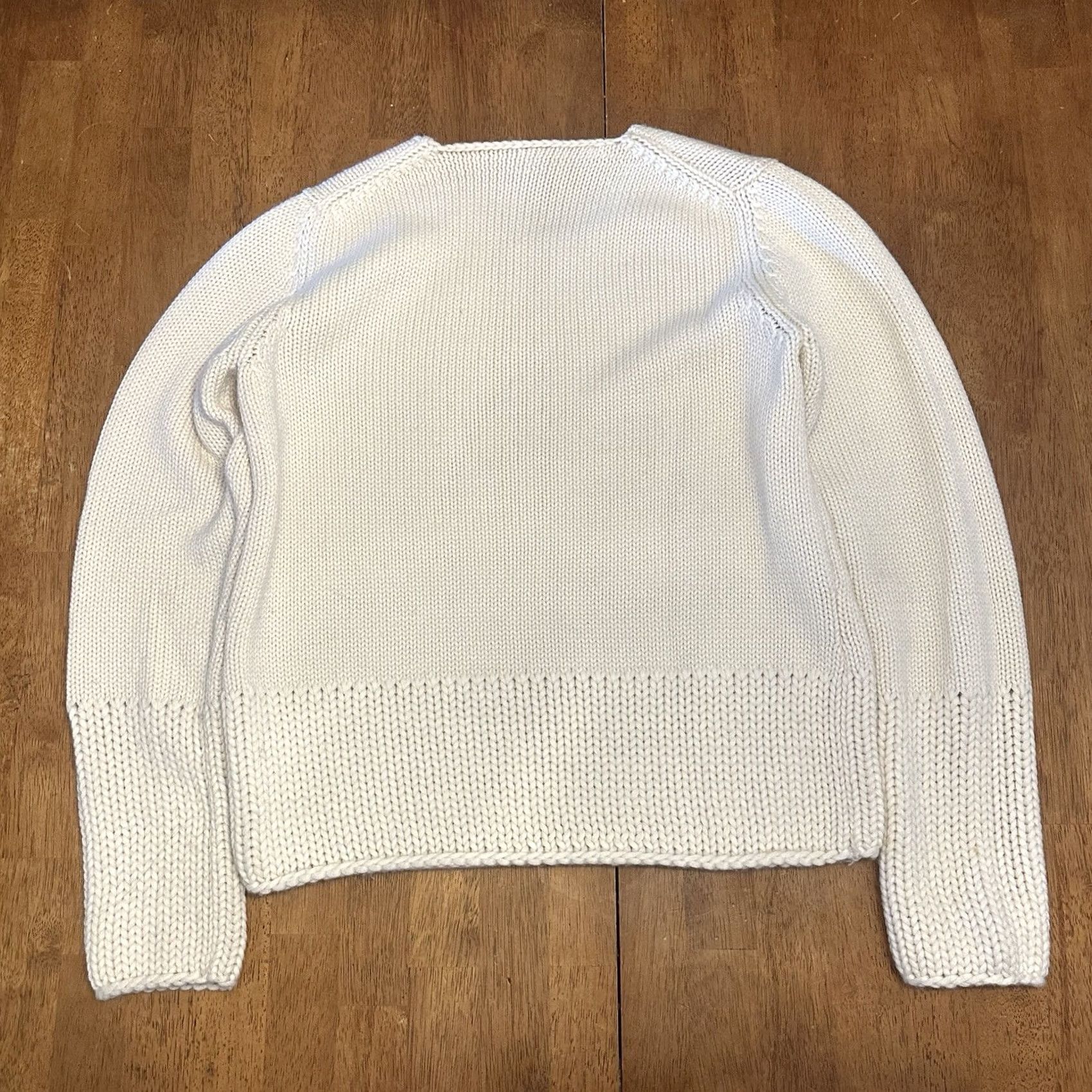 Gap Gap Wool Acrylic Chunky Knit Sweater XL White Women's Turtleneck Pullover Cable-Knit Christmas Size XL / US 12-14 / IT 48-50 - 2 Thumbnail