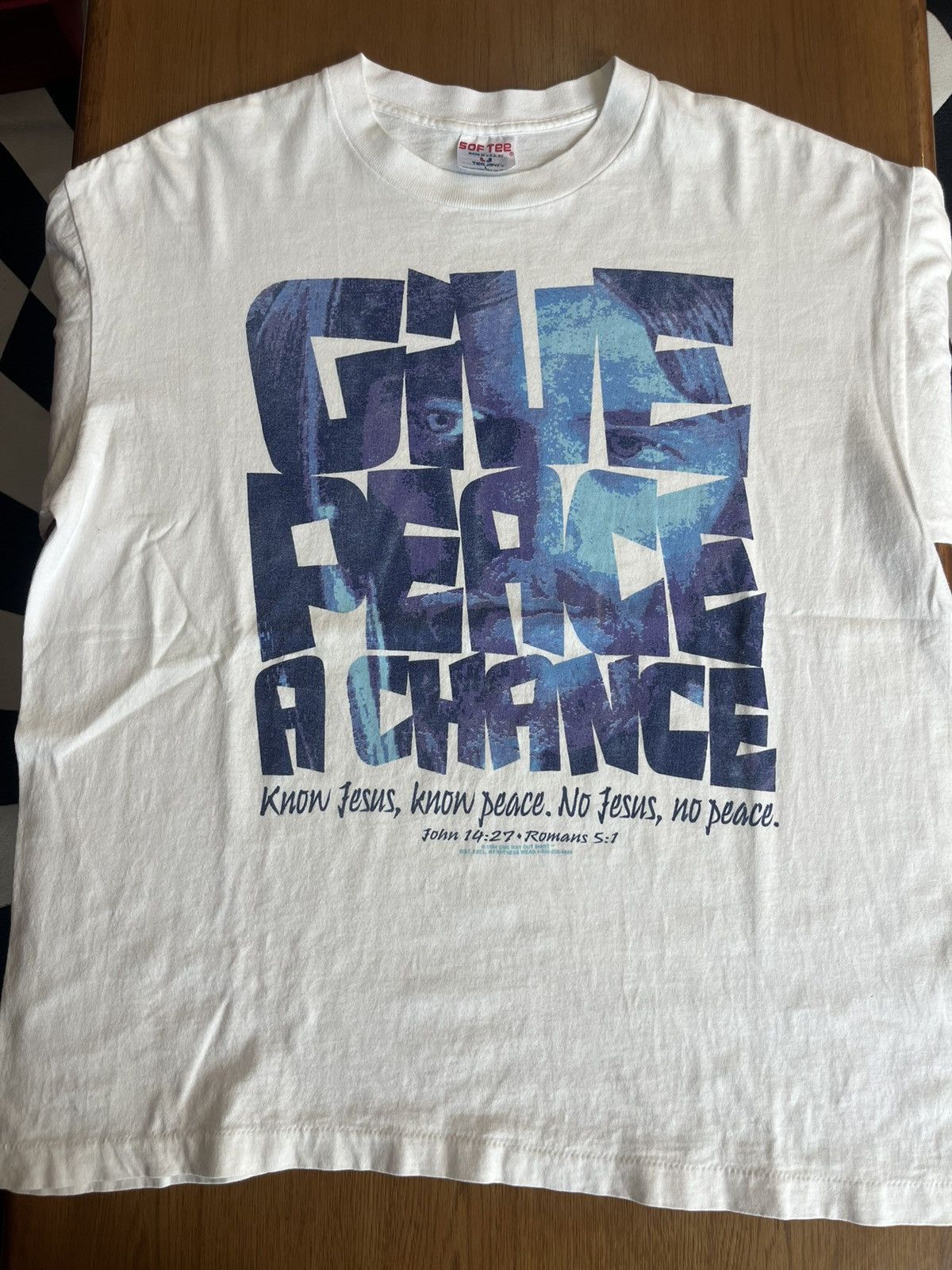 Arts & Science Vintage Give PEACE A Chance Know Jesus,Peace 1994’s Tshirt Size US L / EU 52-54 / 3 - 3 Thumbnail