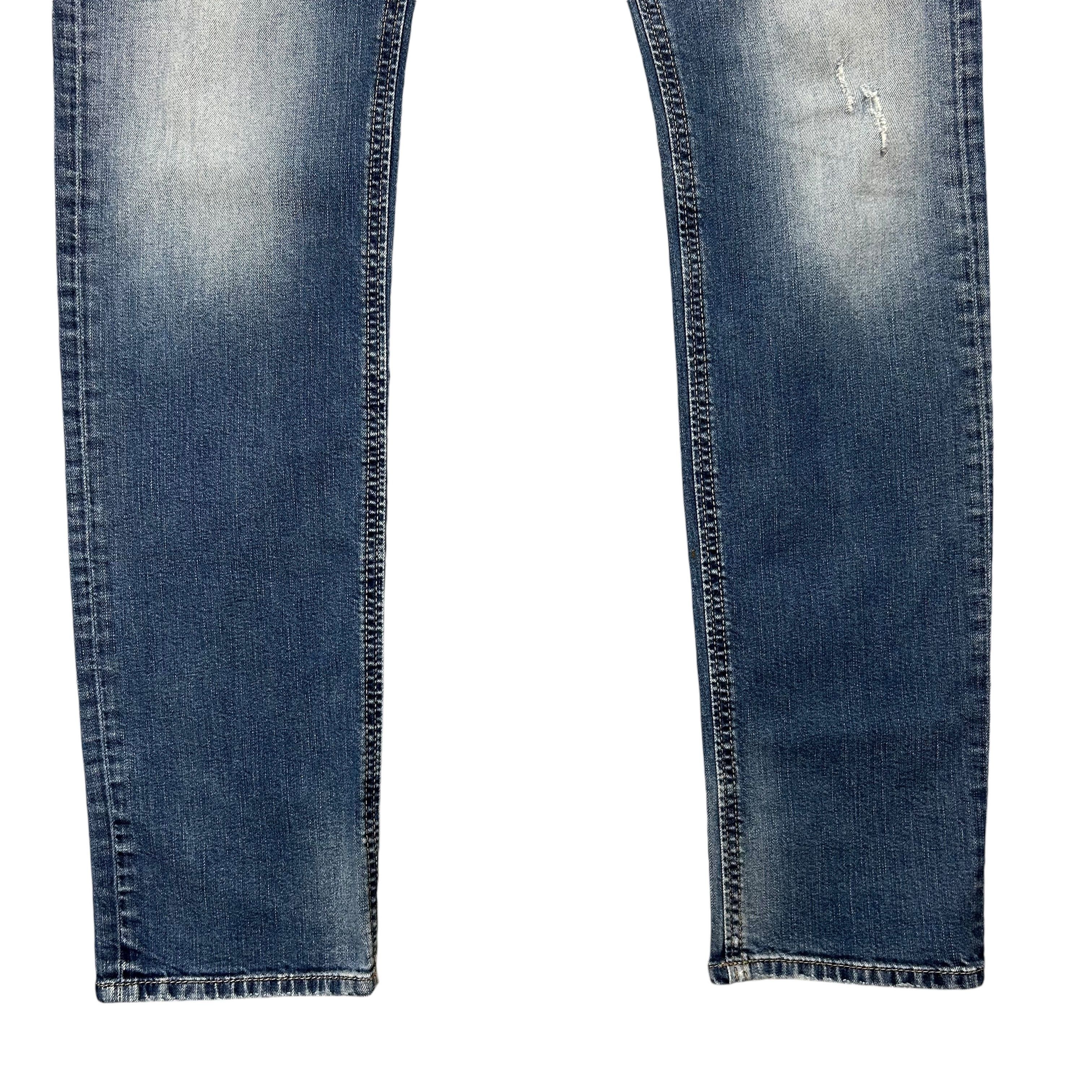 Diesel Diesel Thavar Slim Skinny Blue Ripped Denim Jeans W34L32 Size US 34 / EU 50 - 7 Thumbnail