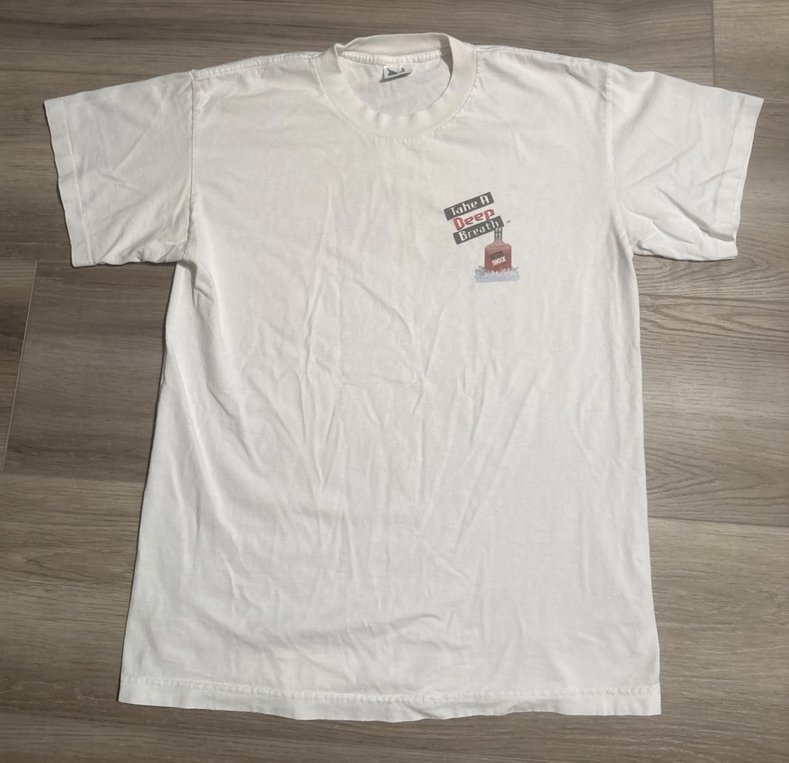 Other Aftershock Liqueur Alcohol T-Shirt Men's L White Graphic VTG Size US L / EU 52-54 / 3 - 2 Thumbnail