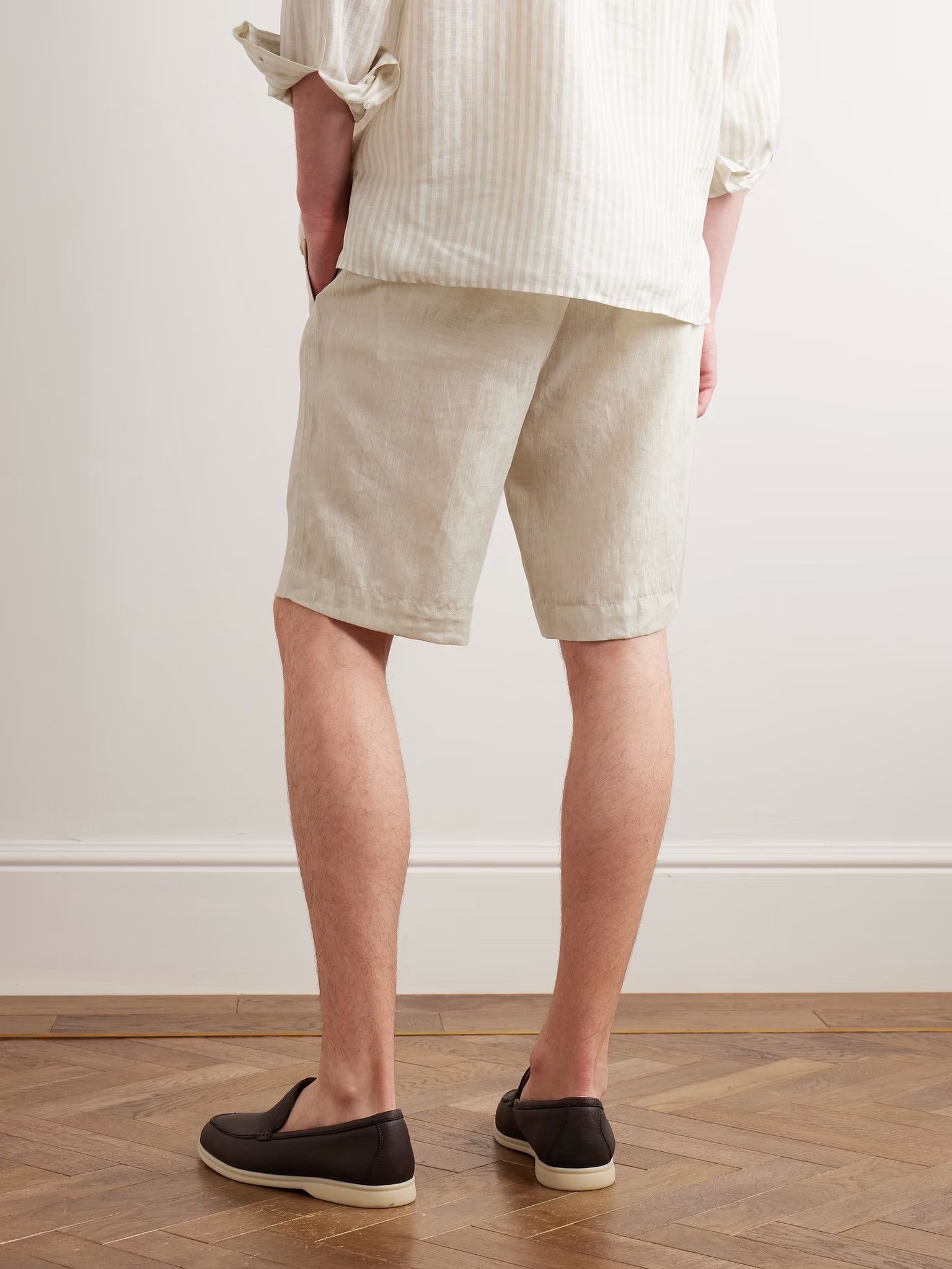 Loro Piana o1srvl11e1024 Bermuda Flat Shorts in Sand Size US 32 / EU 48 - 4 Thumbnail