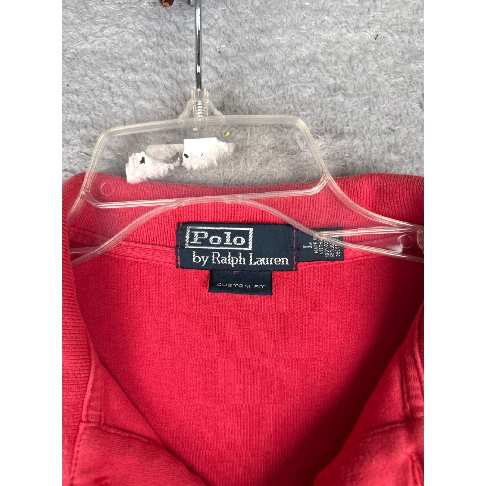 Ralph Lauren VINTAGE Ralph Lauren Polo Shirt Mens Large Pink 100% Cotton Custom Fit Golf Size US L / EU 52-54 / 3 - 7 Thumbnail