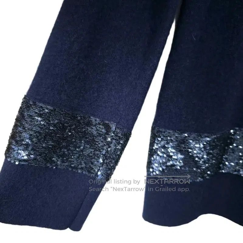Chanel Chanel Oversized Navy Cashmere Sweater with Sequins . Size XXS / US 00 / IT 34 - 5 Thumbnail