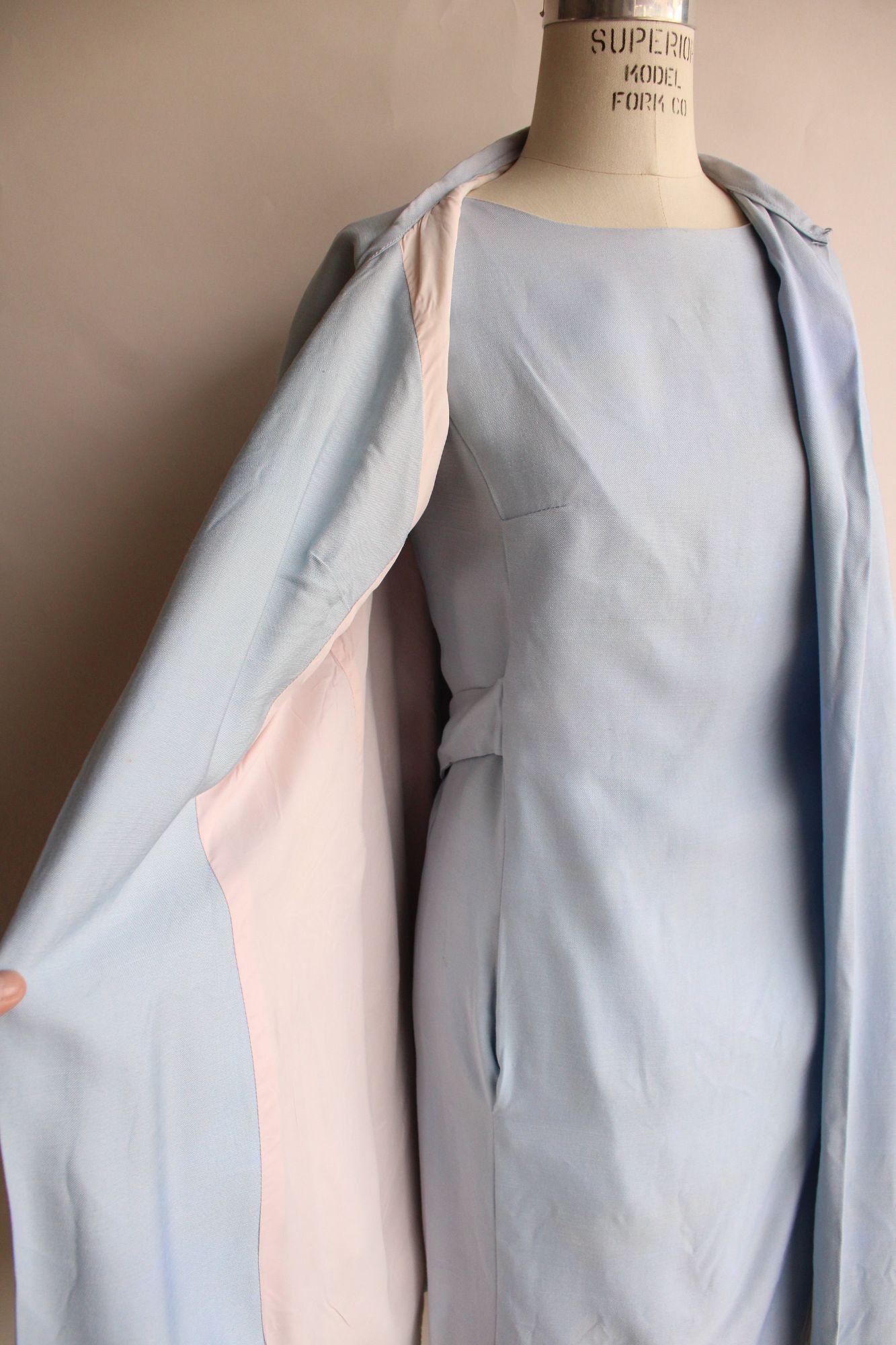 Vintage Vintage 1960s Dress with Pockets, Emma Domb Pale Blue, Matc Size M / US 6-8 / IT 42-44 - 10 Thumbnail