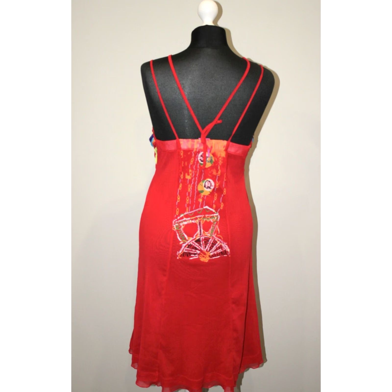 Vintage Save the Queen Dress Womens Red L Dress Knee Length XS? Wait. Size L / US 10 / IT 46 - 3 Thumbnail