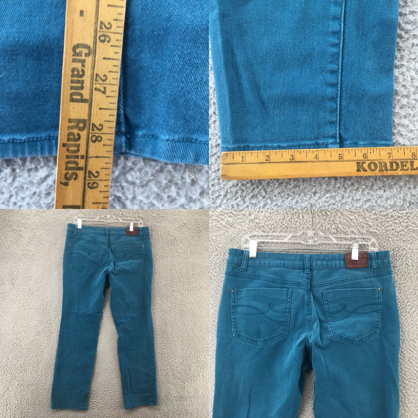DKNY DKNY Soho Skinny Jeans Womens 12P Petite Blue Denim Mid Rise Zip Fly Casual Jeans Size 34" / US 12 / IT 48 - 8 Thumbnail