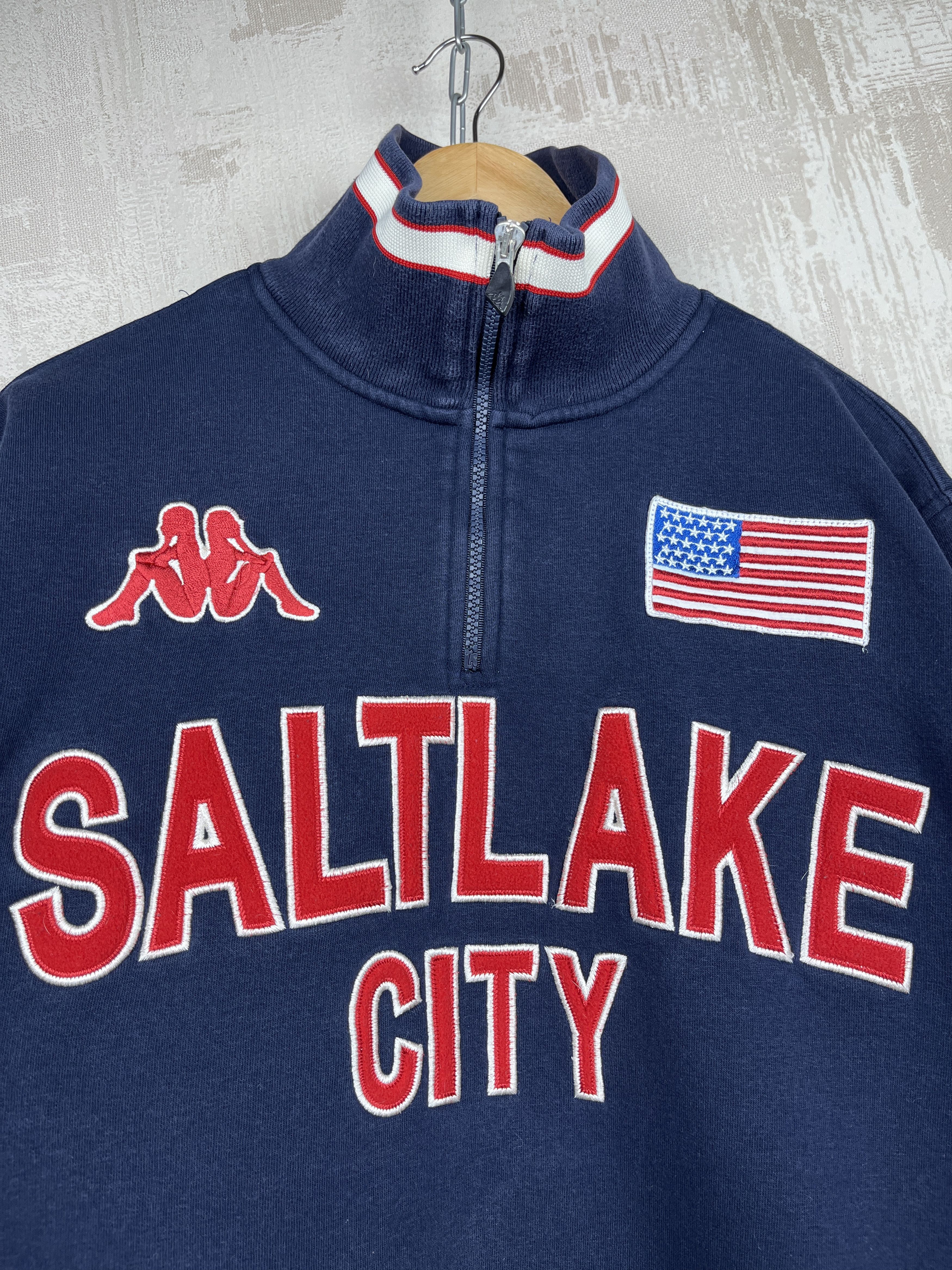 Kappa Salt Lake City USA Pullover Sweatshirt Half Zip Kappa Size US XL / EU 56 / 4 - 4 Thumbnail