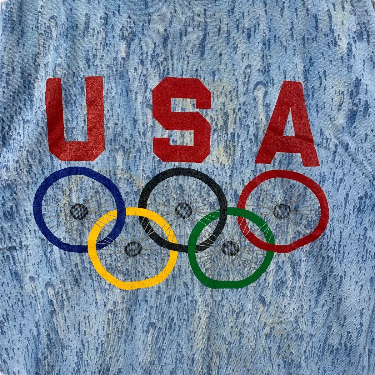 USA Olympics × Vintage Vintage 90's USA OLYMPIC Logo Graphic Faded Alloverprint Size US L / EU 52-54 / 3 - 3 Thumbnail