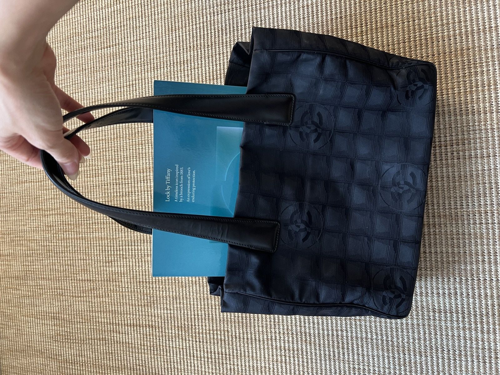 Chanel Vintage Chanel nylon logo bag in black Size ONE SIZE - 12 Thumbnail