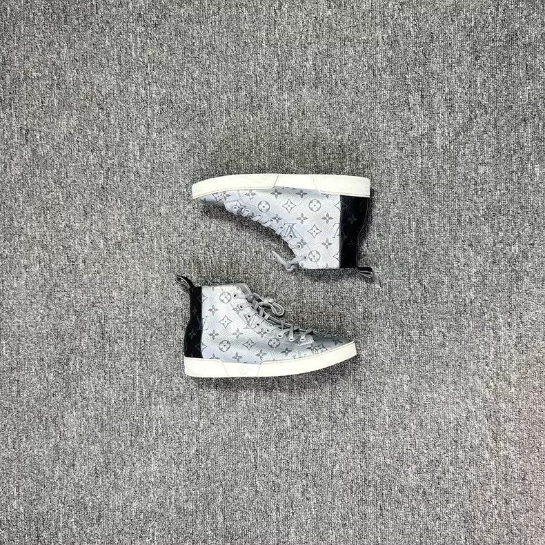 Louis Vuitton Louis Vuitton Black Silver High-Top Sneakers Size US 8 / EU 41 - 4 Thumbnail