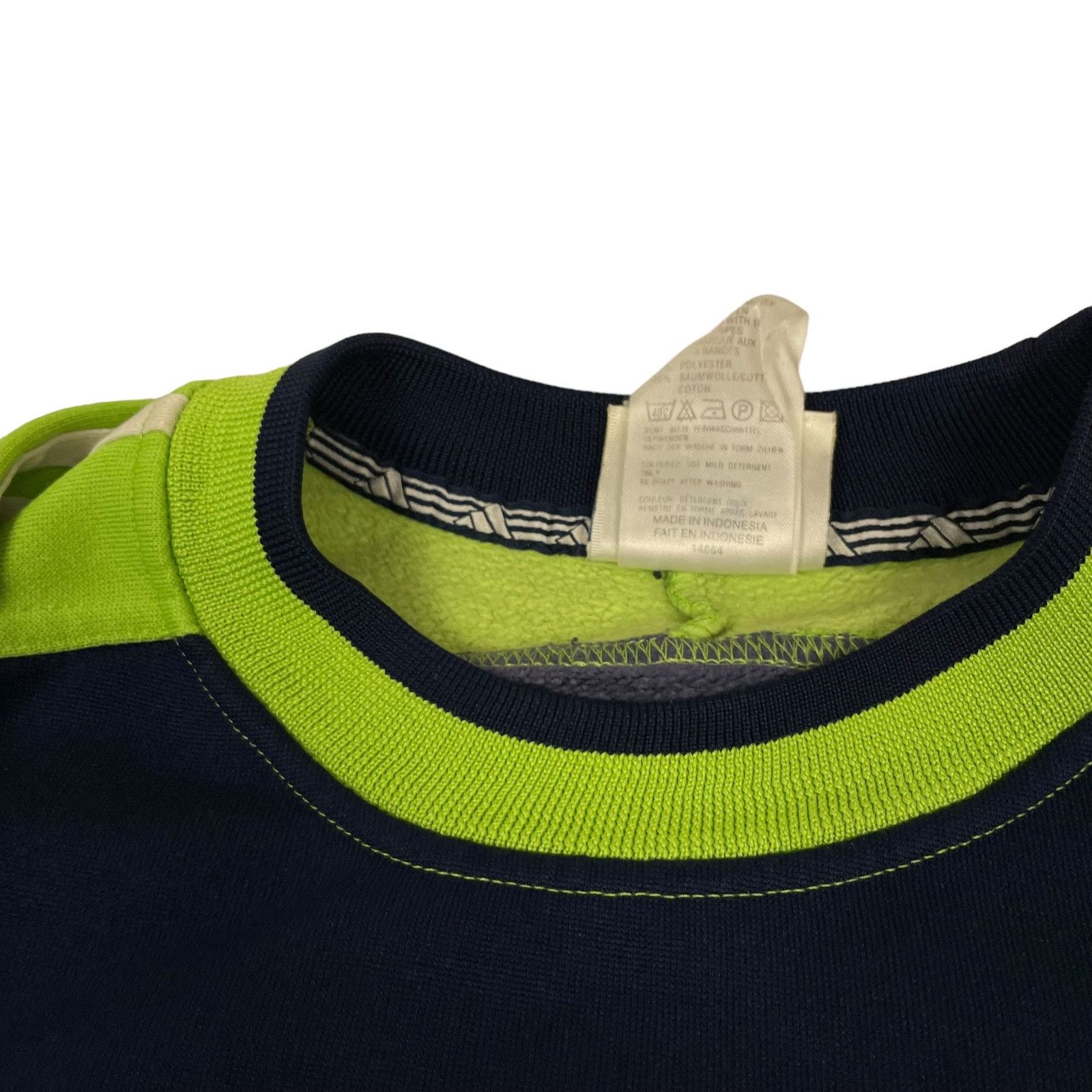 Adidas Vintage Adidas Mens Navy Green Crew Neck Pullover Sweatshirt Size US L / EU 52-54 / 3 - 6 Thumbnail