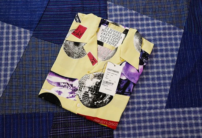 トップス WACKO MARIA DISCO BALL & HARVEY PRINT M Wacko Maria Harvey 20ss Short Sleeve Shirt Disco Ball Size