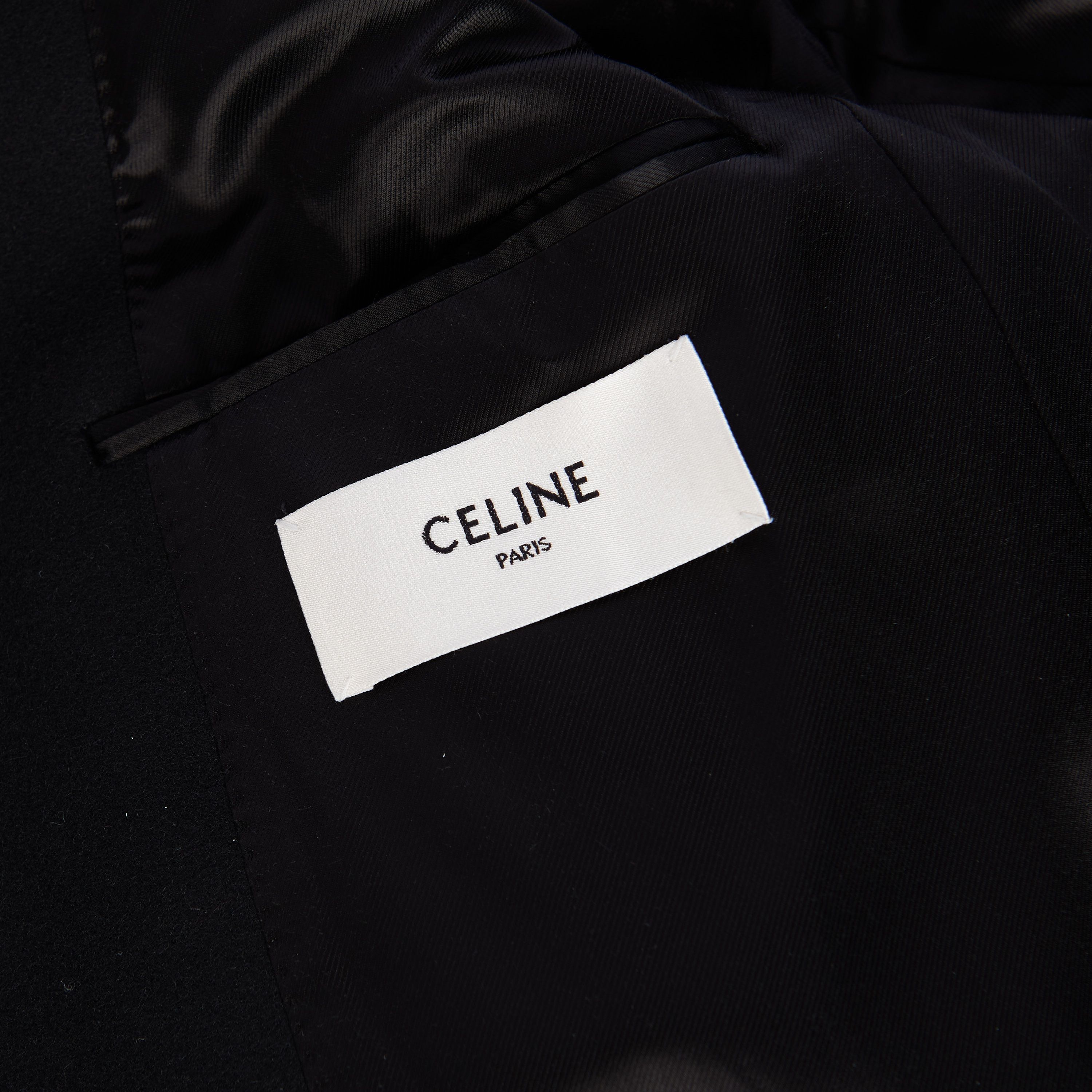 Celine Long Double-Breasted Overcoat In Tiger Jacquard Size US M / EU 48-50 / 2 - 10 Thumbnail