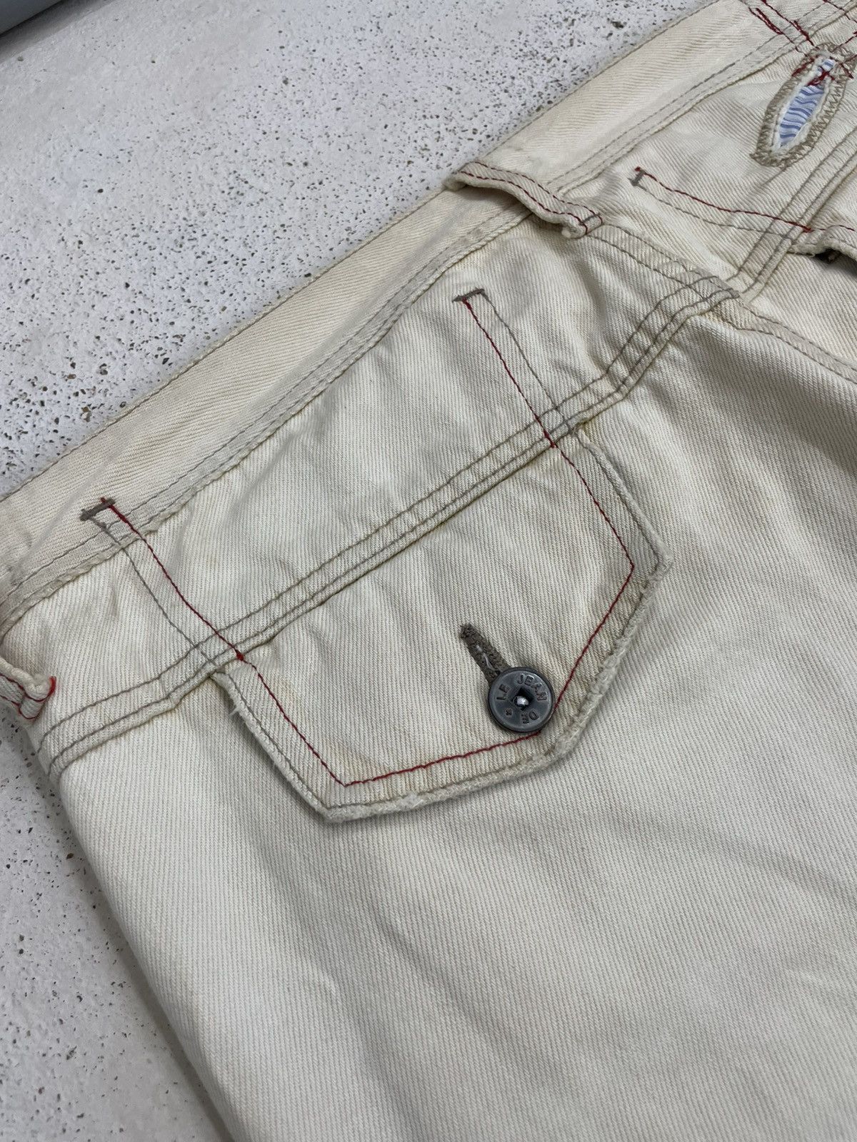 Designer Marithé Fràncois Girbaud Le Jean Rusty Black Washed Flate Size US 31 - 17 Thumbnail