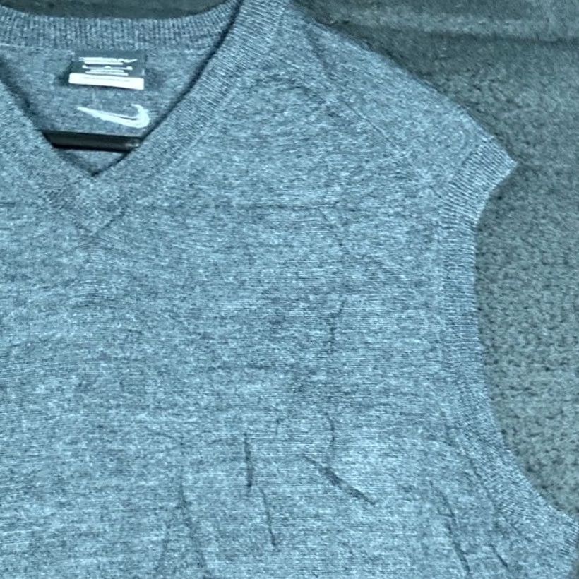 Nike Nike Golf Mens Sweater Gray Dry Fit Tour Performance Vest Merino Wool Blend L Size US L / EU 52-54 / 3 - 5 Thumbnail