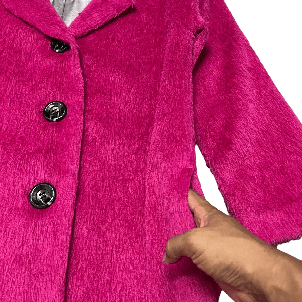 Yohji Yamamoto Ined Yohji Yamamoto Faux Fur Coat Pink Size M / US 6-8 / IT 42-44 - 6 Thumbnail