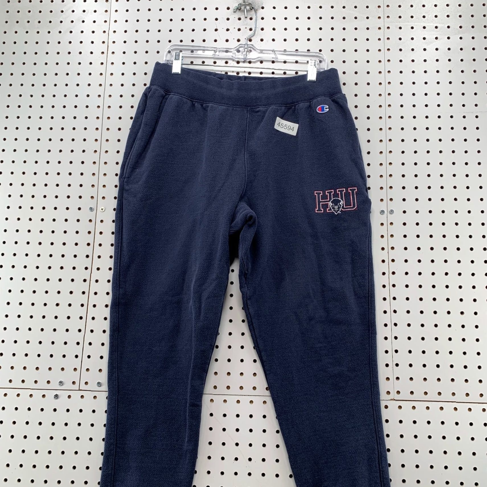 Champion VINTAGE Champion Howard University Sweatpants Mens Large Blue Reverse Weave Pocket Size US 33 - 2 Thumbnail