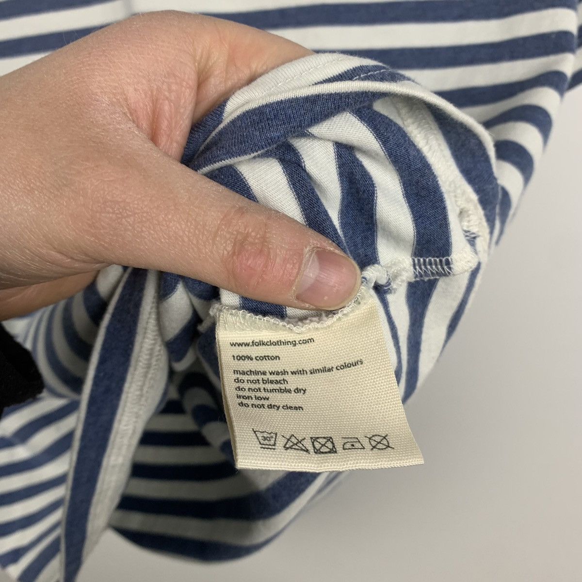 Folk Folk Striped Tee Men’s Size M White Blue Size US M / EU 48-50 / 2 - 5 Thumbnail