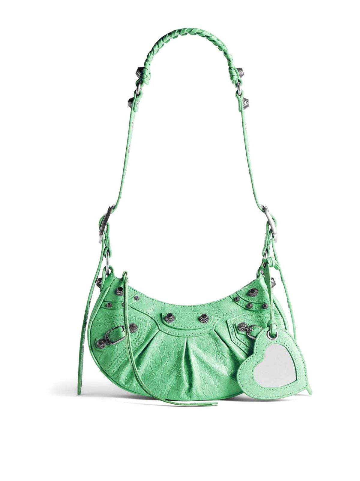 Balenciaga o1tr1nto1025 Size: OS / Le Cagole XS Shoulder Bag in Green Size ONE SIZE - 1 Thumbnail