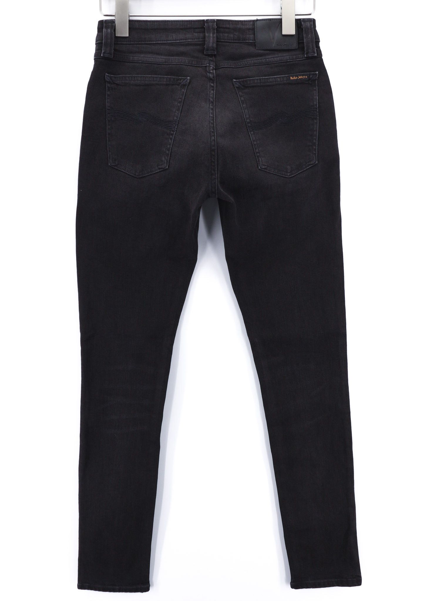 Nudie Jeans SKINNY LIN USED BLACK W29/L32 Organic Cotton Jeans 80430 Size US 29 - 2 Thumbnail