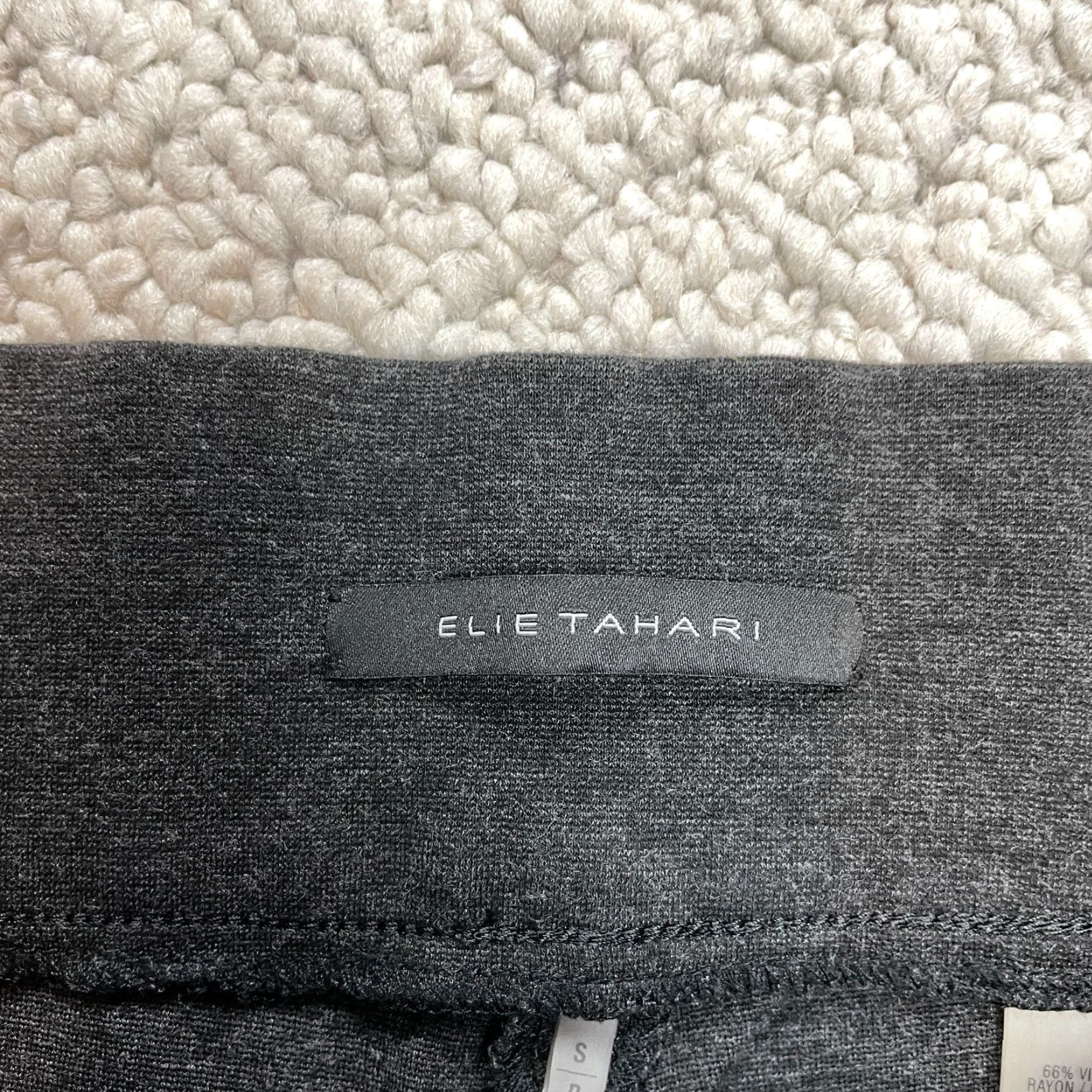 Elie Tahari Elie Tahari Pants Straight Leg Womens 31x29 Gray Pockets Zip 8 Regular Inseam 29 Rayon Nylon Spandex Jersey Vintage No Size 30" / US 8 / IT 44 - 7 Thumbnail
