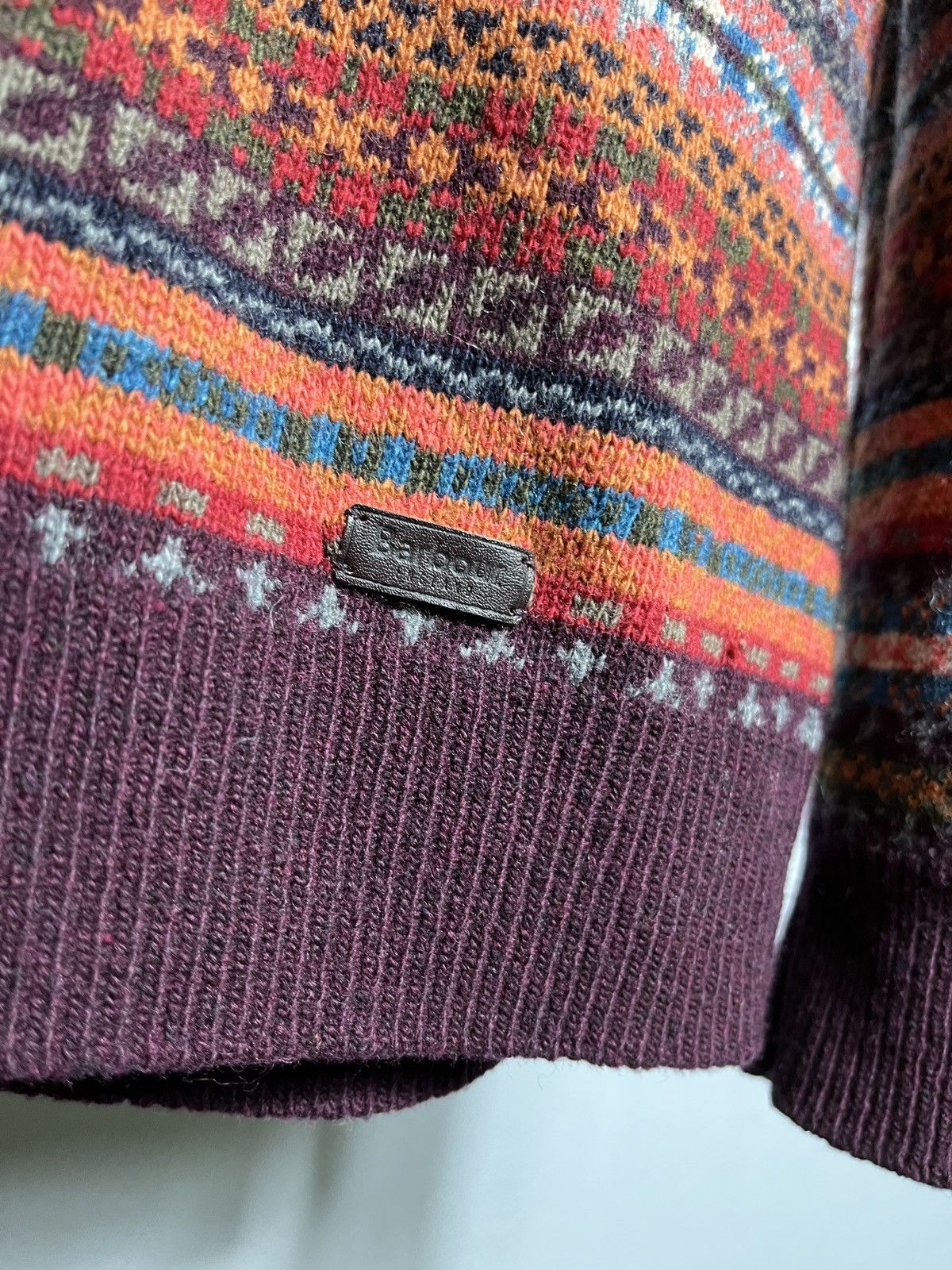 Barbour Men’s Barbour Martingale Crewneck Wool Sweater Knit Orange Size US L / EU 52-54 / 3 - 5 Thumbnail