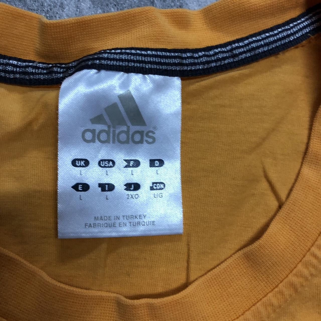 Adidas Yellow Adidas T-shirt Size US L / EU 52-54 / 3 - 3 Thumbnail