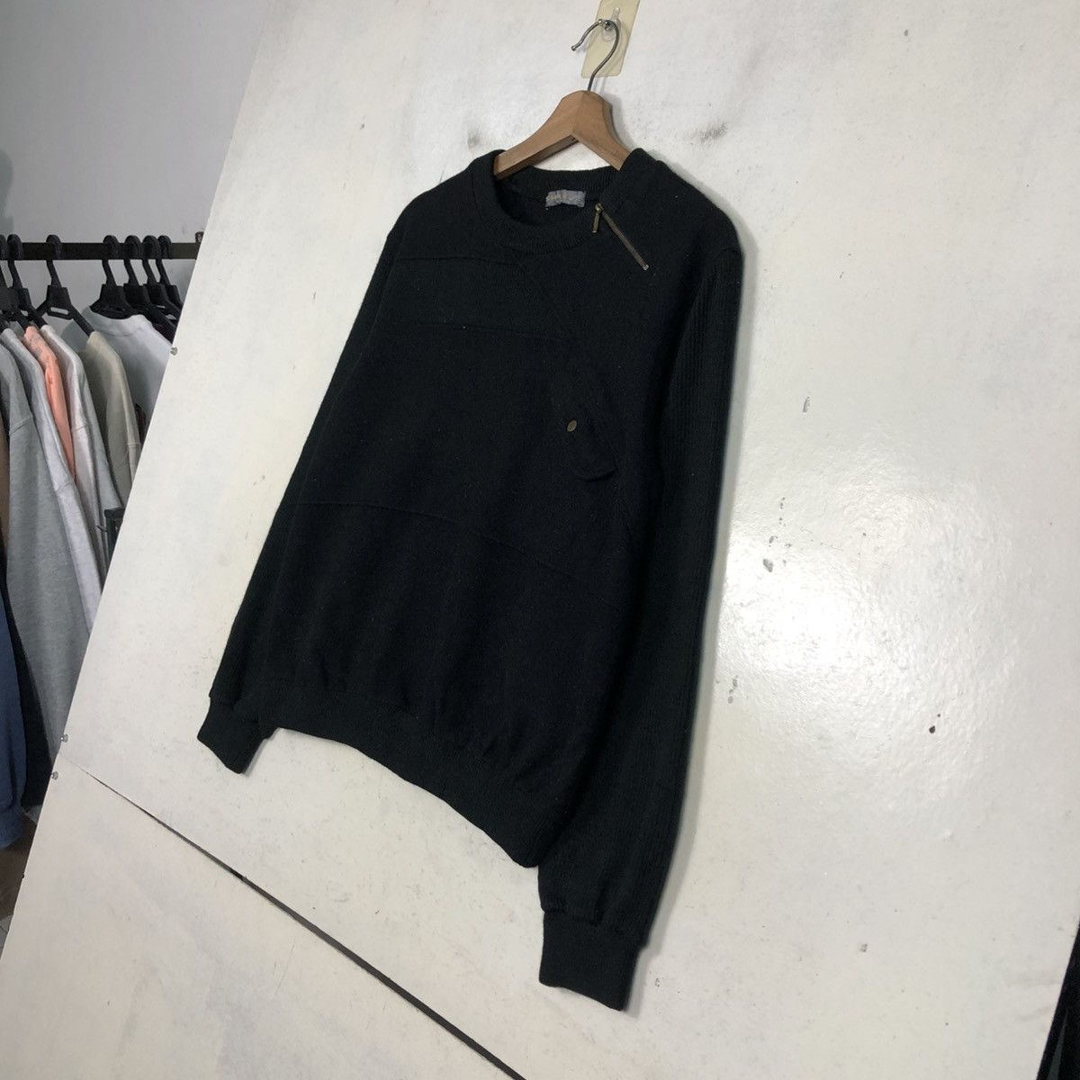 Issey Miyake 📌Vintage Sweatshirt Rich Black Asymmetrical Simple Life Size US M / EU 48-50 / 2 - 4 Thumbnail