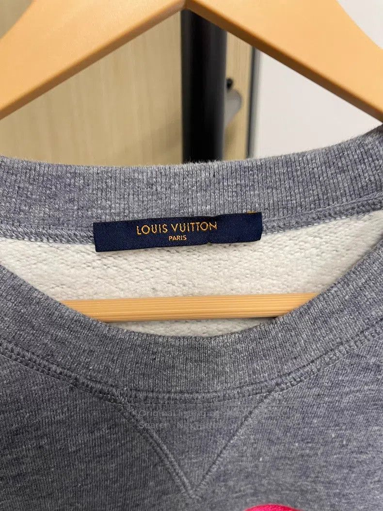 Louis Vuitton Louis Vuitton Grey Pink Big X Embroidered Sweatshirt Size US L / EU 52-54 / 3 - 3 Thumbnail