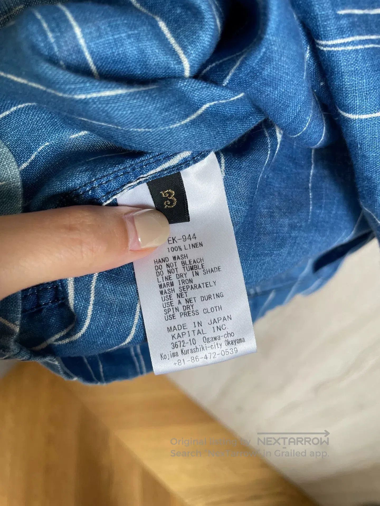 Kapital Kapital Indigo Stripe Shirt Size 3. Size US L / EU 52-54 / 3 - 6 Thumbnail