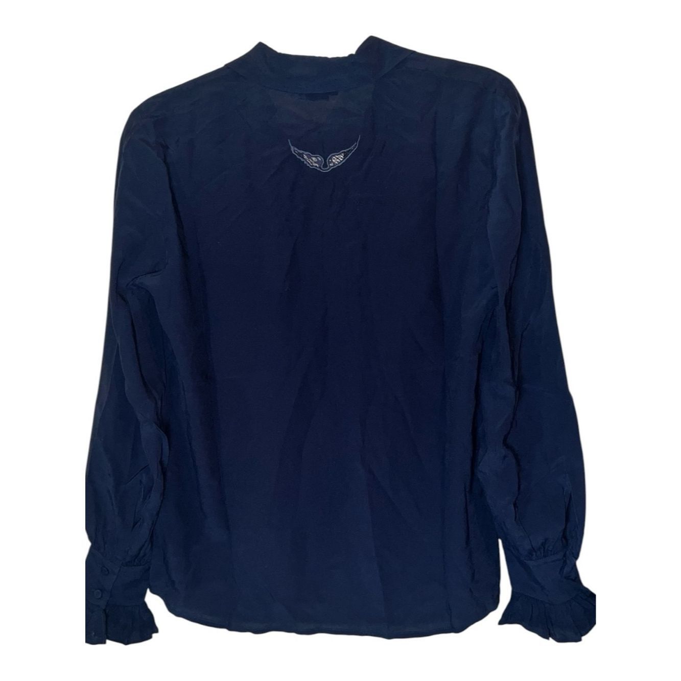 Zadig & Voltaire Zadig & Voltaire Thely Soft Shirt Navy NWT Sz S 100% Viscos Size S / US 4 / IT 40 - 5 Thumbnail