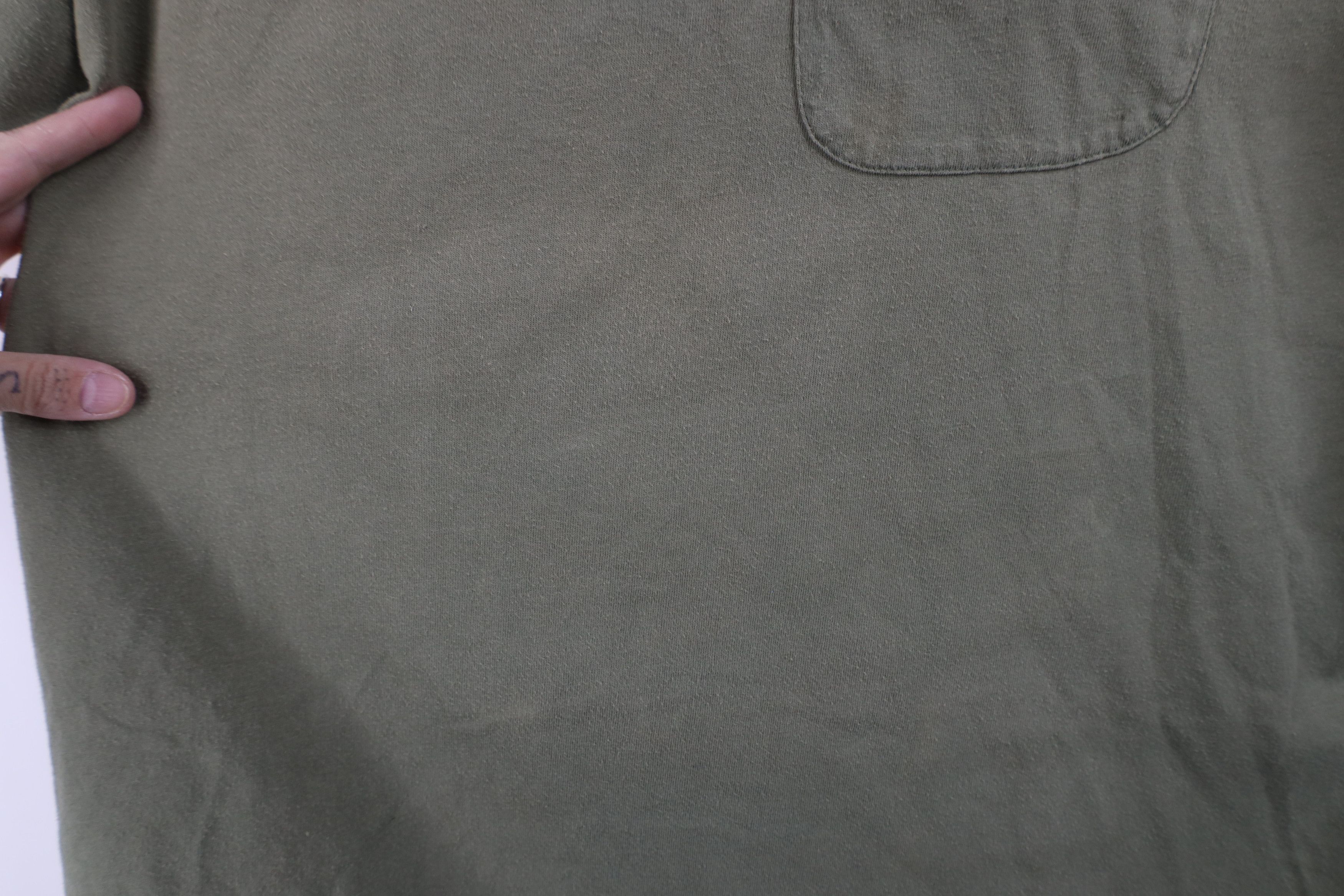 Eddie Bauer Vintage 90s Eddie Bauer Blank Cotton Pocket T-Shirt Green Size US XL / EU 56 / 4 - 7 Thumbnail